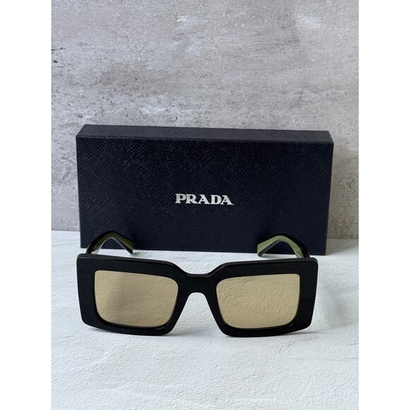 NEW Prada PR D01S Sunglasses in Black Green $390 main image 5